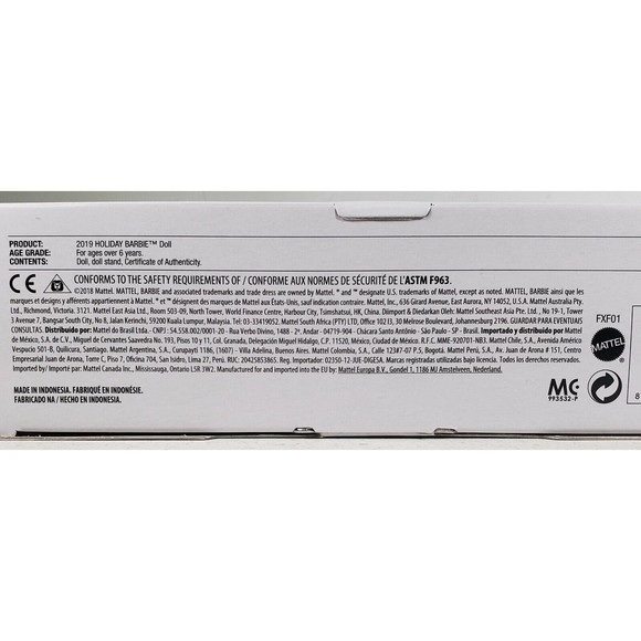 2019 Holiday Barbie Doll - Blonde Curls Mattel Barbie Signature Stand Included - Picture 6 of 10